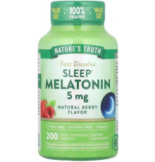 Мелатонін для сну Nature's Truth Sleep Melatonin 5 мг 200 таб ягоди