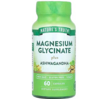 Магний глицинат плюс ашваганда Nature's Truth Magnesium Glycinate Plus Ashwagandha 60 капс