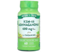 Ашваганда плюс L-Теанін Nature's Truth KSM-66 Ashwagandha Plus L-Theanine 600 мг 60 капс