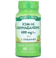 Ашваганда плюс L-Теанін Nature's Truth KSM-66 Ashwagandha Plus L-Theanine 600 мг 60 капс