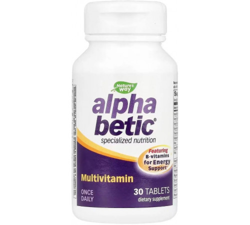Мультивитамины для диабетиков Nature's Way Alpha Betic Multivitamin 30 таб