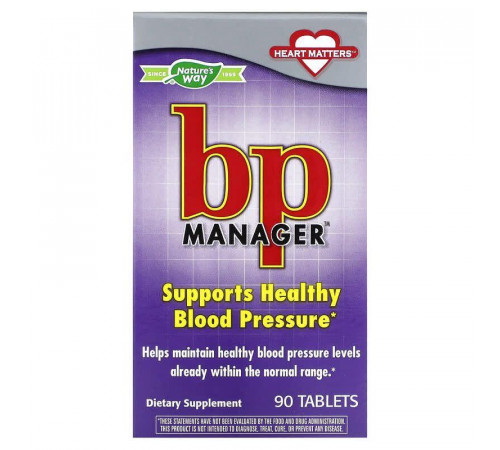 Підтримка кров'яного тиску Nature's Way BP Manager 90 таб