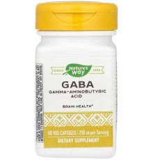 ГАМК (габа, ашвагандха, теанін) для пам'яті Natures Way GABA 250 мг 60 капсул