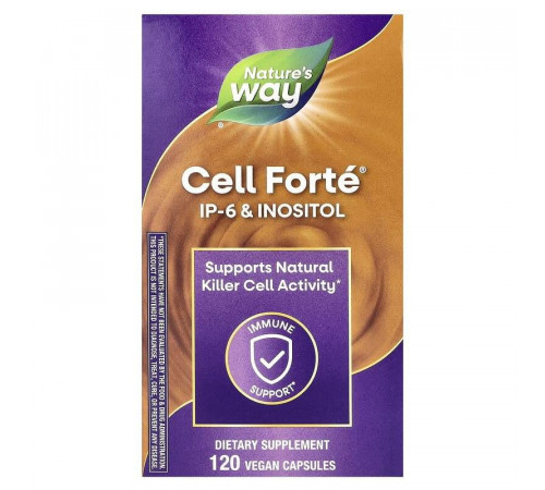 Фітинова кислота Nature's Way Cell Forté IP-6 & Inositol 120 веганських капсул