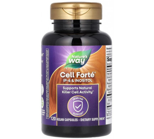 Фітинова кислота Nature's Way Cell Forté IP-6 & Inositol 120 веганських капсул
