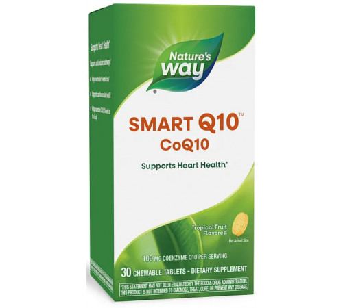 Коэнзим Q10 Nature's Way Smart Q10 вкус тропических фруктов 30 табл