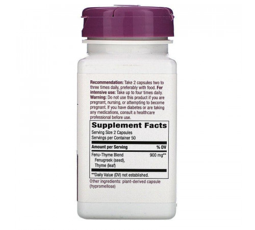 Пажитник та чебрецьNature's Way Fenu-Thyme 900 мг 100 кап