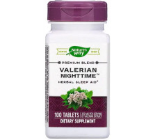 Валеріана Nature's Way Valerian Nighttime 100 таб без присмаку для сну