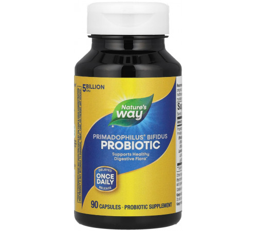 Пробіотики для дорослих (5 млрд КУО) Natures Way Primadophilus Bifidus 90 капс