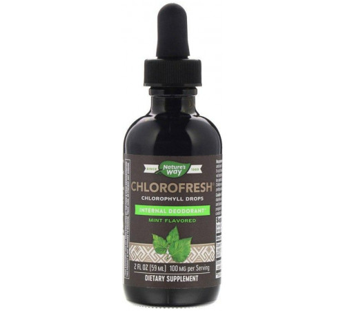Рідкий хлорофіл Natures Way Chlorophyll Drops смак м'яти 59 мл