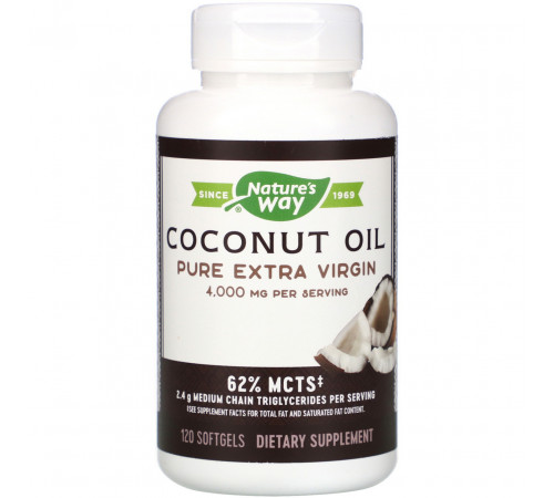Кокосовое масло Nature's Way Coconut Oil 120 капс