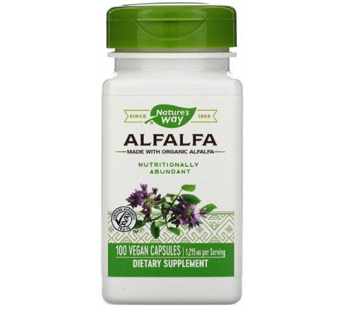 Люцерна Nature's Way Alfalfa 1215 мг 100 капсул