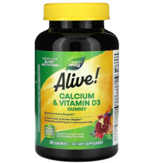 Кальцій + вітамін D3 Nature's Way Calcium + Vitamin D3 60 жев таб