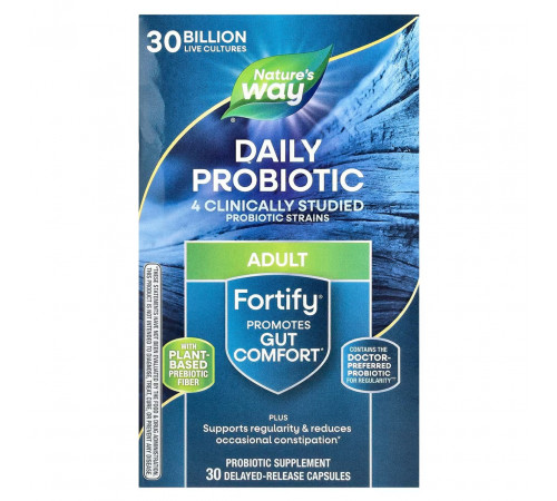 Пробіотики та пребіотики для травлення Nature's Way Fortify 30 капс
