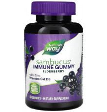 Чорна бузина для імунітету Nature's Way Sambucus Gummies 60 таб