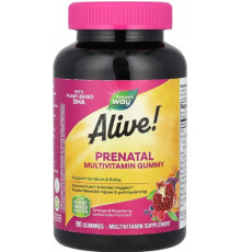 Вітаміни для вагітних із ДГК Nature's Way, Alive! Prenatal Multi-Vitamin with DHA90 жув цук фруктивий