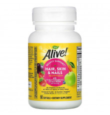 Вітаміни для волосся шкіри і нігтів  Nature's Way Alive! Hair, Skin & Nails Multi-Vitamin 60 капсул
