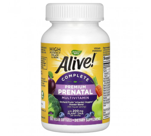 Витамины для беременных и кормящих Nature's Way Prenatal Multi-Vitamin 60 вег гел капс