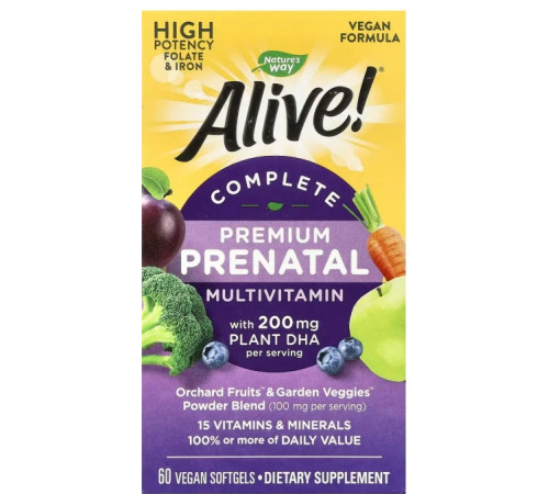 Витамины для беременных и кормящих Nature's Way Prenatal Multi-Vitamin 60 вег гел капс
