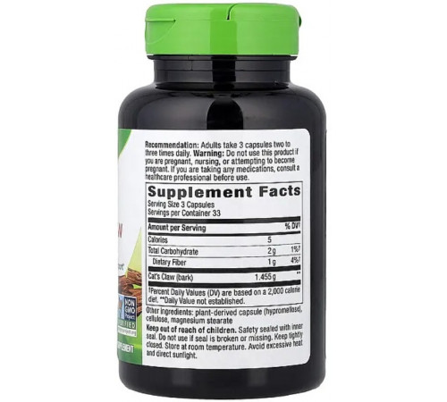 Котячий кіготь Nature's Way Cat's Claw 1455 мг 100 капс