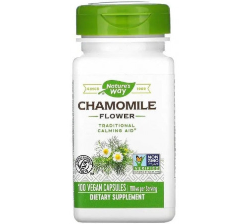 Ромашка (цветы) Nature's Way Chamomile 700 мг 100 вег капс