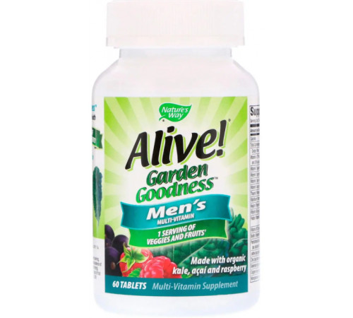 Мультивитамины для мужчин Nature's Way Alive! Men's Multivitamin 60 таб