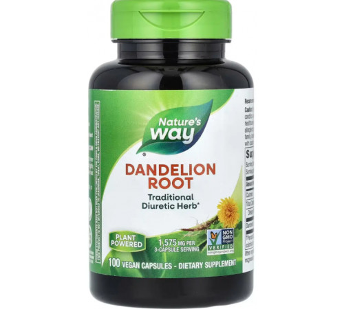 Корінь кульбаби Nature's Way Dandelion 1575 мг 100 вег капс