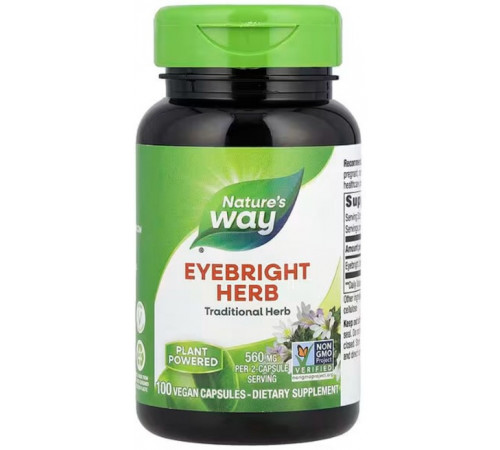 Очанка для глаз Nature's Way Eyebright 560 мг 100 веганских капсул