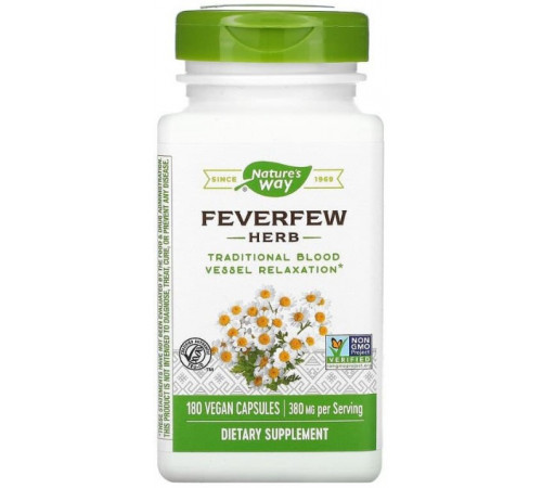 Пиретрум девичий Nature's Way Feverfews 380 мг 180 капсул
