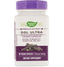 Гліціррізінат солодки Nature's Way  DGL Ultra 75 мг 90 капс