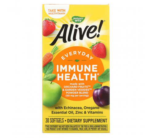 Мультивитамины для иммунитета Nature's Way Alive! Immune Health 30 капс