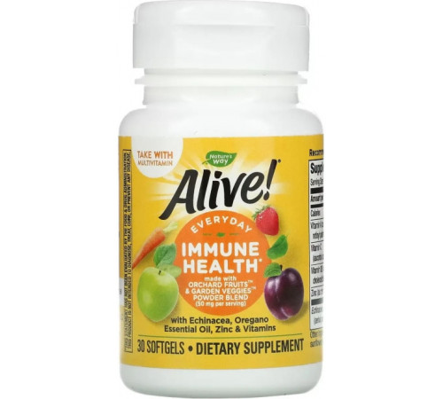 Мультивитамины для иммунитета Nature's Way Alive! Immune Health 30 капс