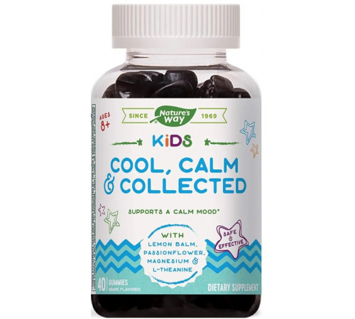 Натуральные успокоительные средства для детей 8+ Nature's Way Calm & Collected 40 жев конф виноград