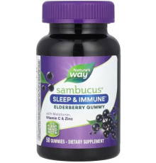 Чорна бузина для сну та імунітету Nature's Way Sleep + Immune with Melatonin & L-Theanine 50 жув цук