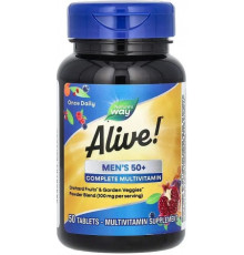 Мультивітаміни для чоловіків віком від 50 років Alive! Men's 50+ Nature's Way 50 таб