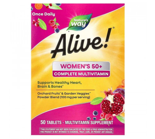 Мультивітаміни для жінок віком від 50 років Nature's Way Alive! Women's 50+ 50 таб
