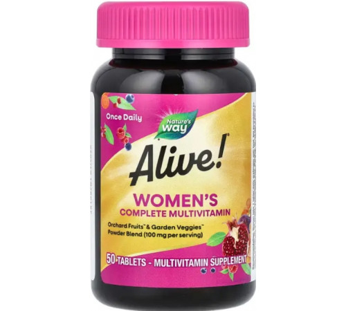 Мультивітаміни для жінок Nature's Way  Alive! Women's Energy 50 таб
