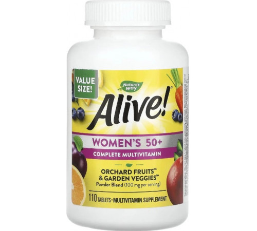 Мультивітаміни для жінок віком від 50 років Nature's Way Women's 50+ Complete, Alive! 110 таб