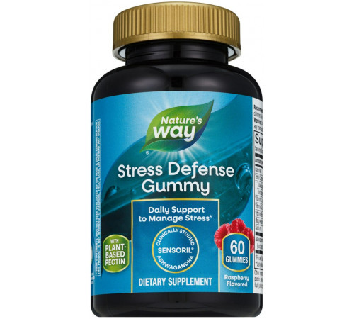 Поддержка при стрессе Nature's Way Stress Defense Gummies малина 60 конфет