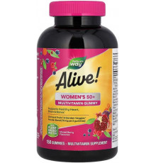 Мультивітаміни для жінок 50+ Nature's Way, Alive! Women's 50+ 150 жев таб ягоды