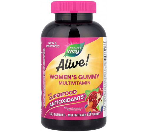 Мультивитамины для женщин Alive! Nature's Way Women's Gummy ягодный 150 конфет