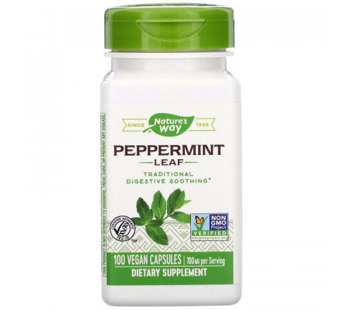 Листья перечной мяты Nature's Way Peppermint 700 мг 100 капс