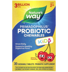 Пробиотики для детей Nature's Way Primadophilus 3 млрд CFU 30 таблеток Вишня
