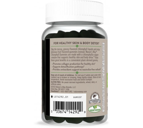 Натуральний хлорофіл Nature's Way Chlorophyll Gummies 100 мг 40 жув цук  фрукти