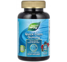 Успокоительное с ашвагандой NatureWay Quick Calm Gummy  со вкусом ягод 60 жевательных конфет