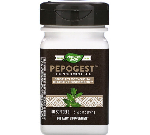 Масло мяты Nature's Way Peppermint Oil 60 капсул