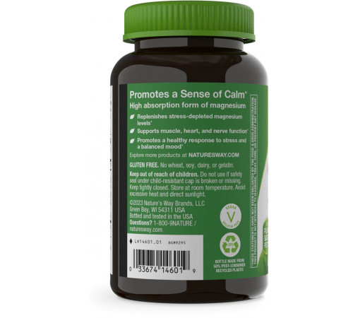 Магній цитрат Nature's Way Magnesium Gummy 100 мг 60 жув конф ягоди