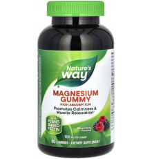 Магній цитрат Nature's Way Magnesium Gummy зі смаком ягід 90 цукерок
