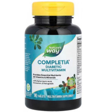 Вітаміни для діабетиків без заліза Nature's Way Completia Diabetic Multi-Vitamin 90 таблеток
