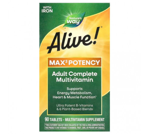 Мультивітаміни Nature's Way Alive! Multivitamin 90 таблеток